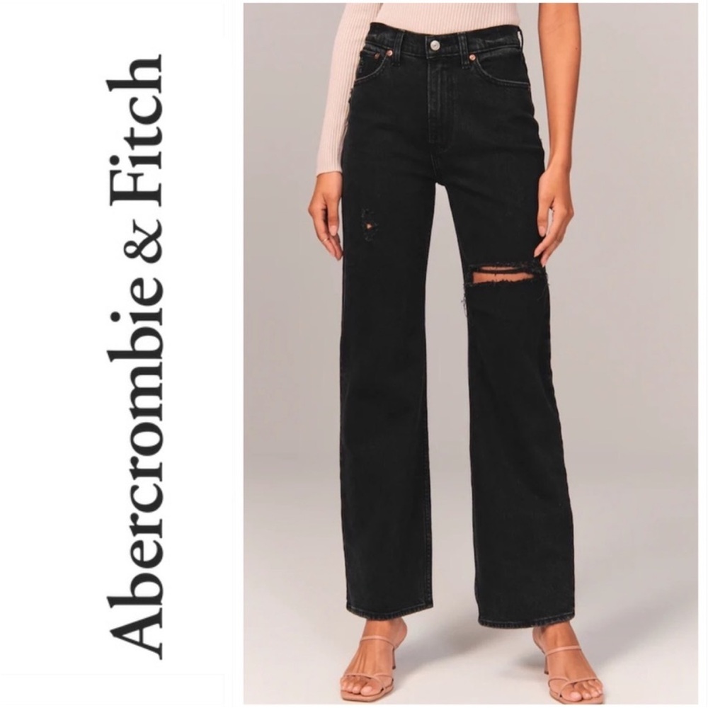 Abercrombie & Fitch Women's Black High Rise Jeans